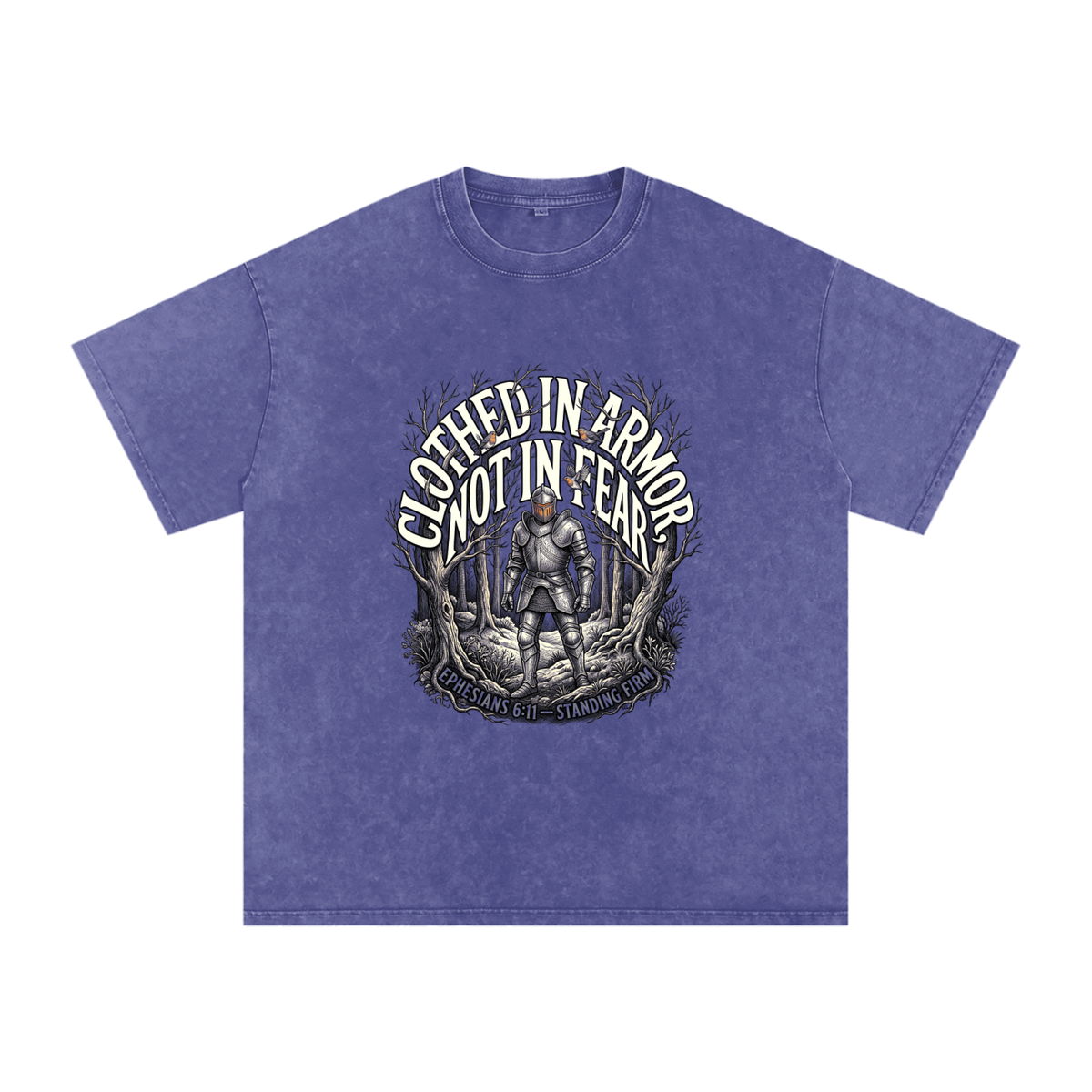 Knight Snow Washed Oversized Cotton T-Shirt