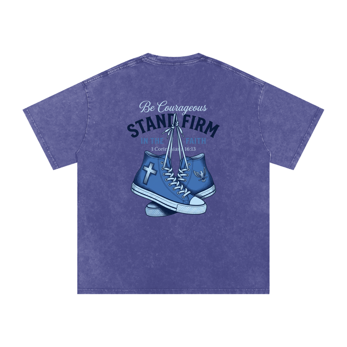 Stand firm Snow Washed Oversized Cotton T-Shirt
