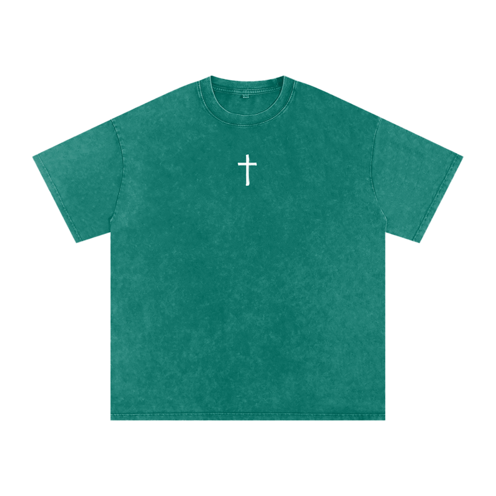 Yeshua Snow Washed Oversized Cotton T-Shirt