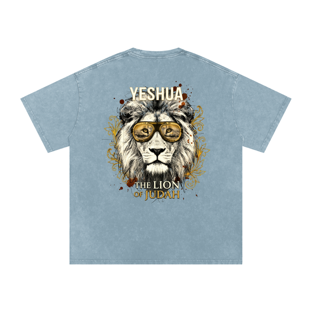 Yeshua Snow Washed Oversized Cotton T-Shirt