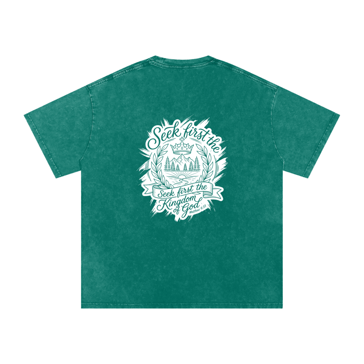 Seek first Snow Washed Oversized Cotton T-Shirt