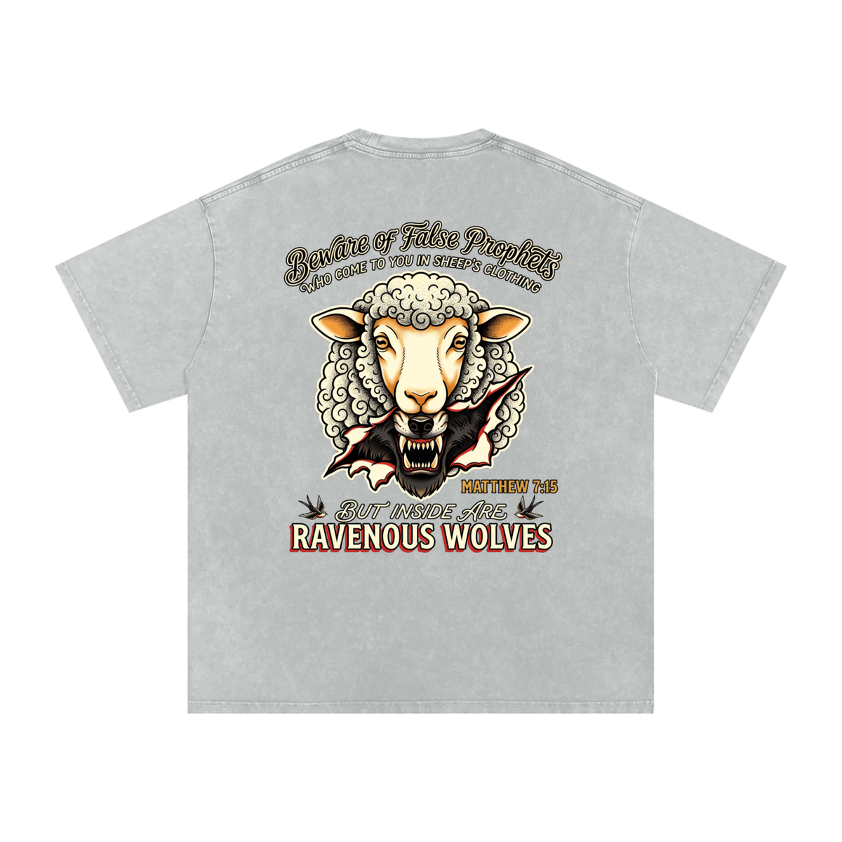 False profits Snow Washed Oversized Cotton T-Shirt