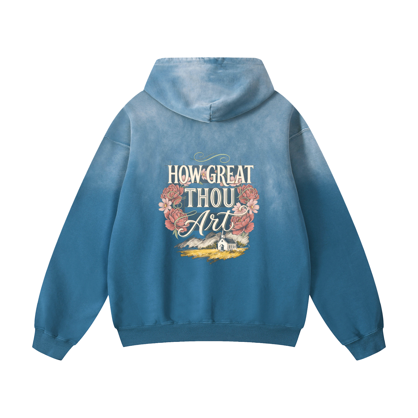 How Great Thou Art - Heavyweight Sunfade Oversized Hoodie -