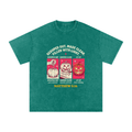 Scooped  out Snow Washed Oversized Cotton T-Shirt