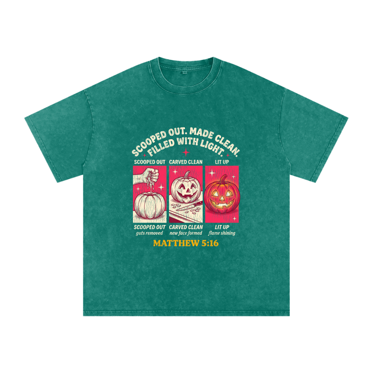 Scooped  out Snow Washed Oversized Cotton T-Shirt