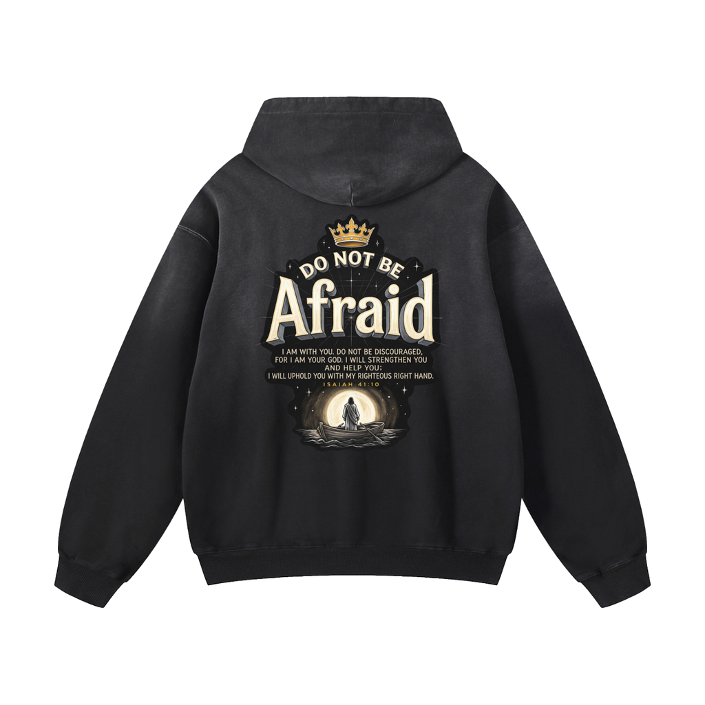 Dont be Afraid Heavyweight Sunfade Oversized Hoodie