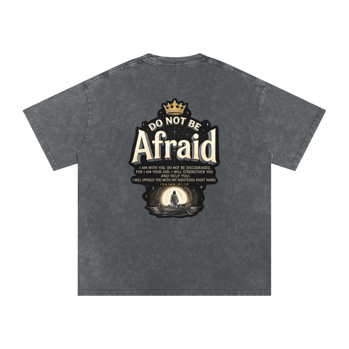 Afraid Snow Washed Oversized Cotton T-Shirt