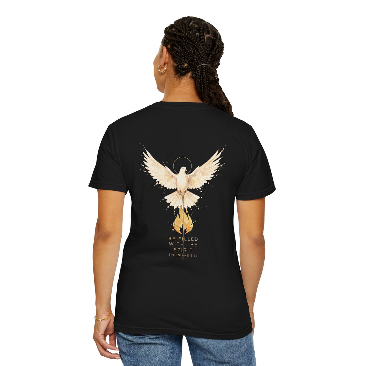 Dove & Flame Graphic T-Shirt — Rising From the Ashes Inspirational Tee