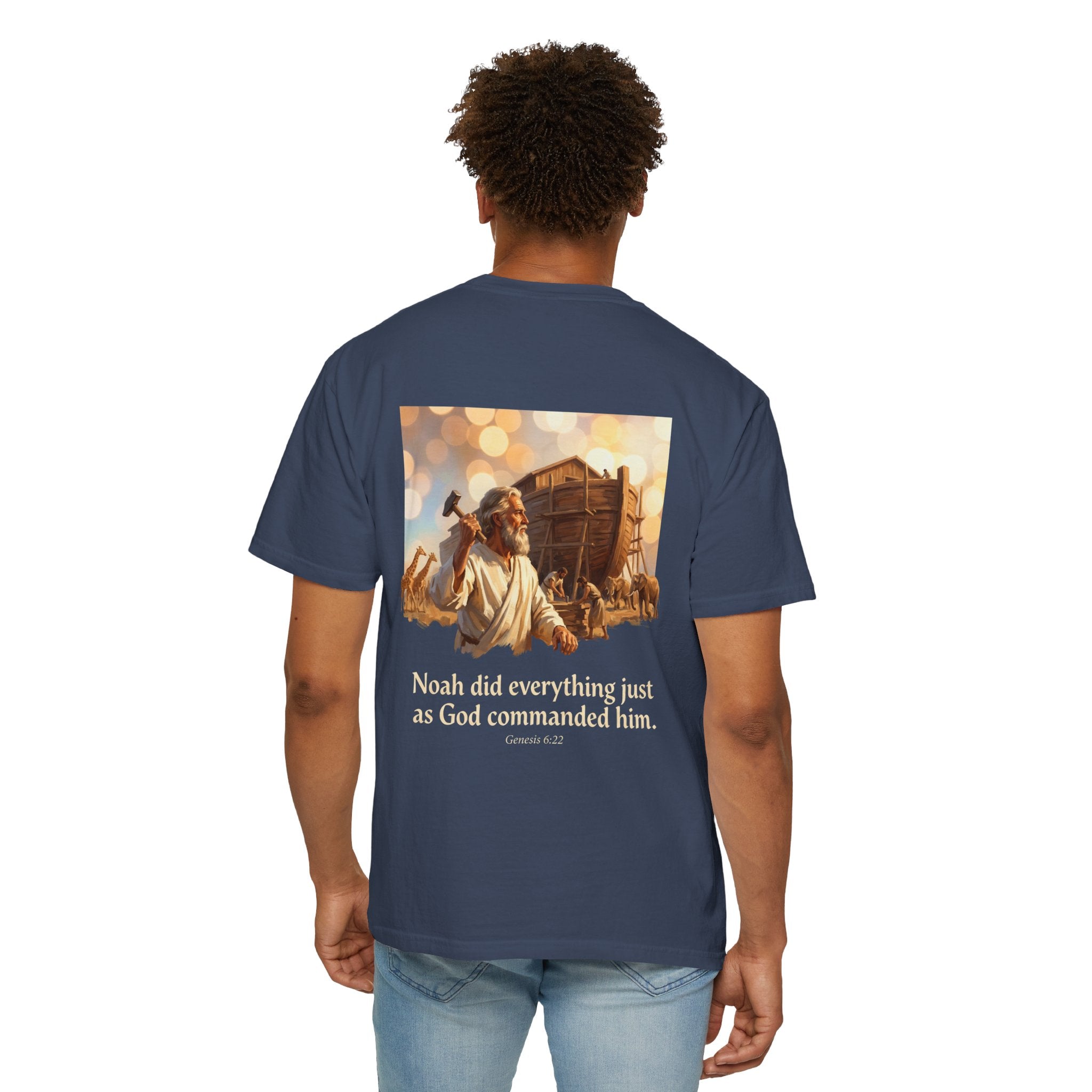 Noah's Ark Faith T-Shirt — "Noah did everything just as God commanded him."
