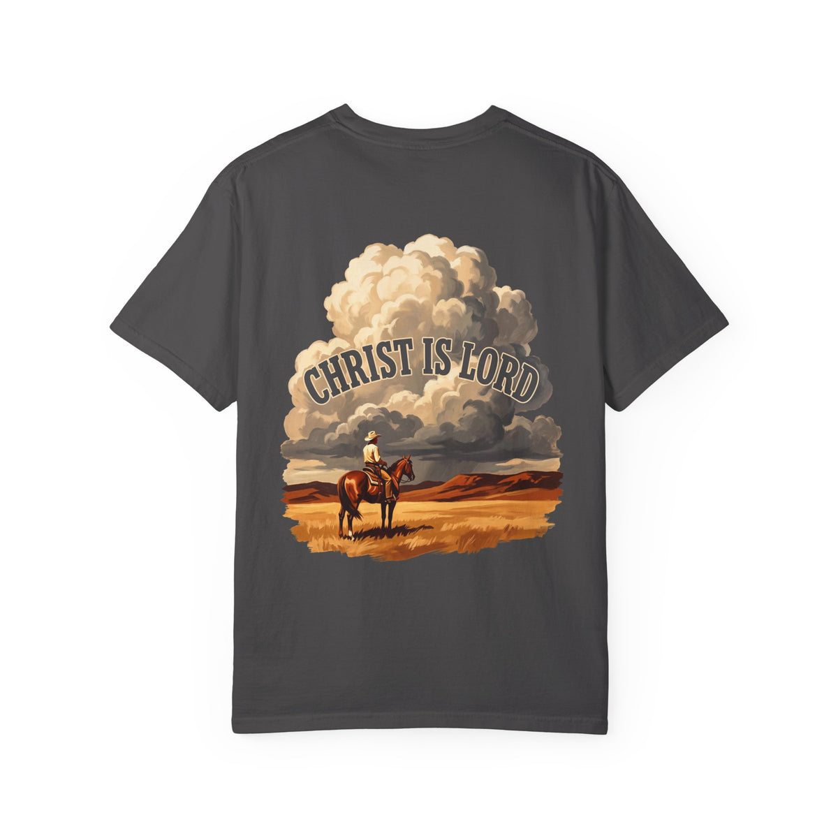 Christian Cowboy T-Shirt — “Christ Is Lord” Graphic Tee