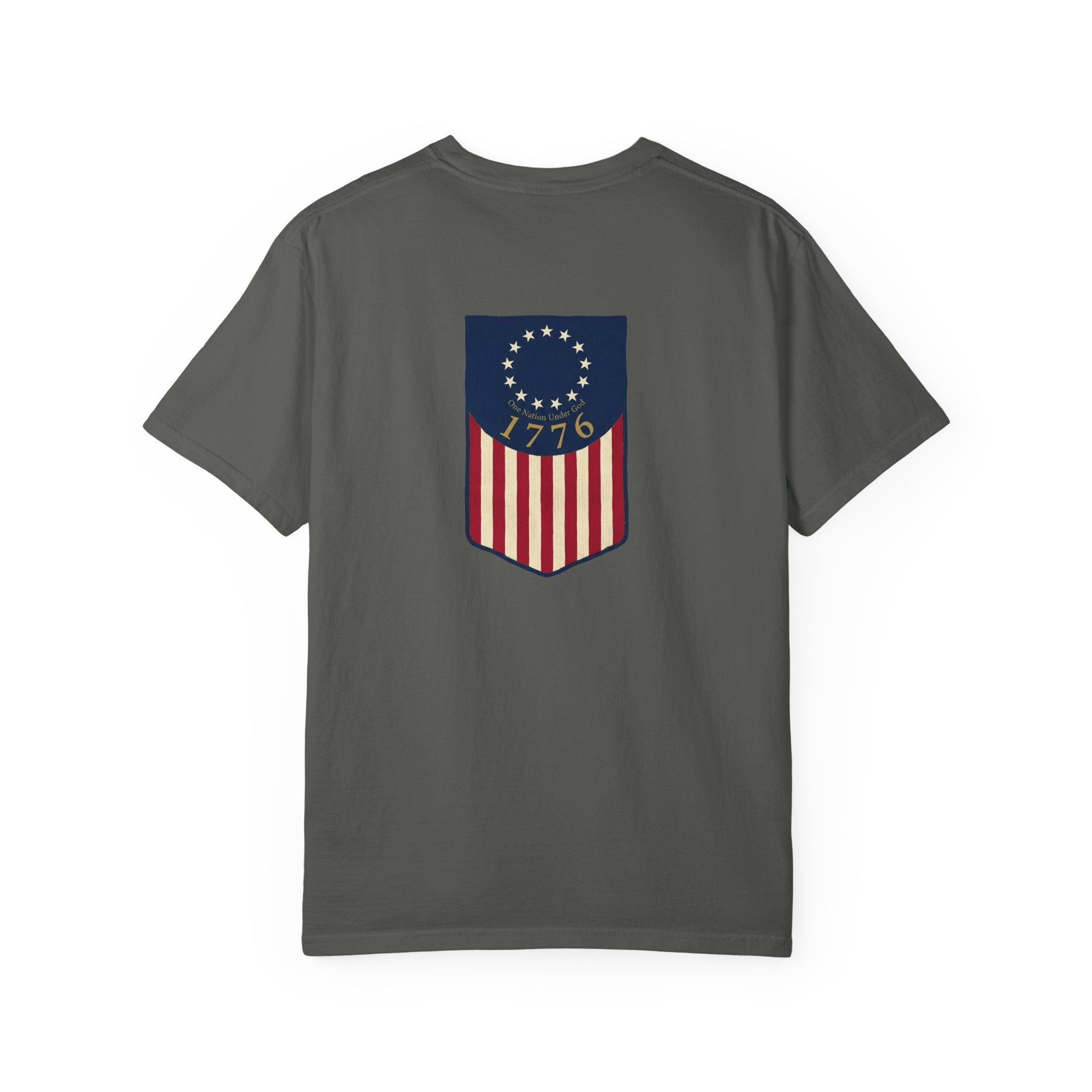 America 1776 Flag Badge T-Shirt