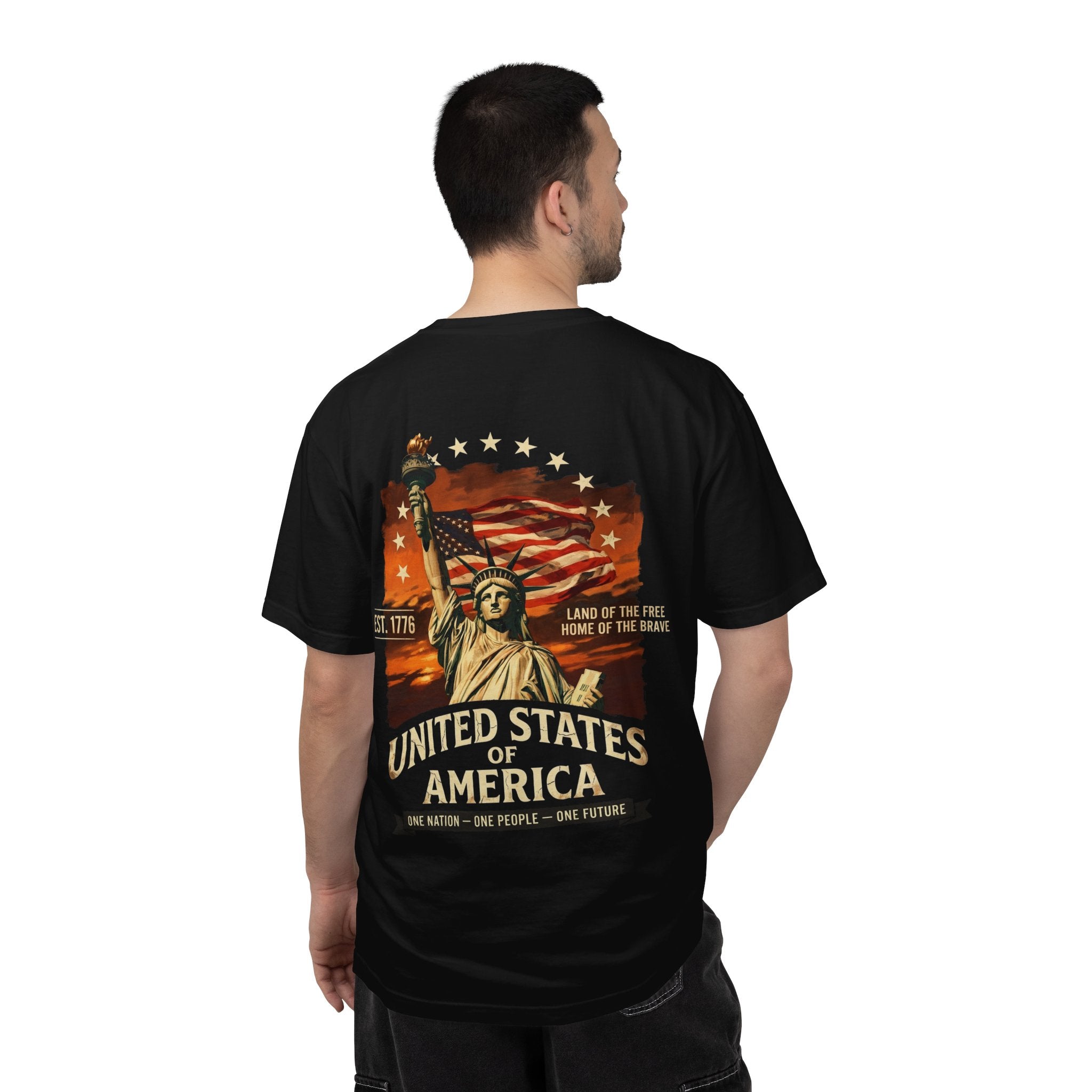 America Graphic T-Shirt — United States Statue of Liberty Patriotic Tee