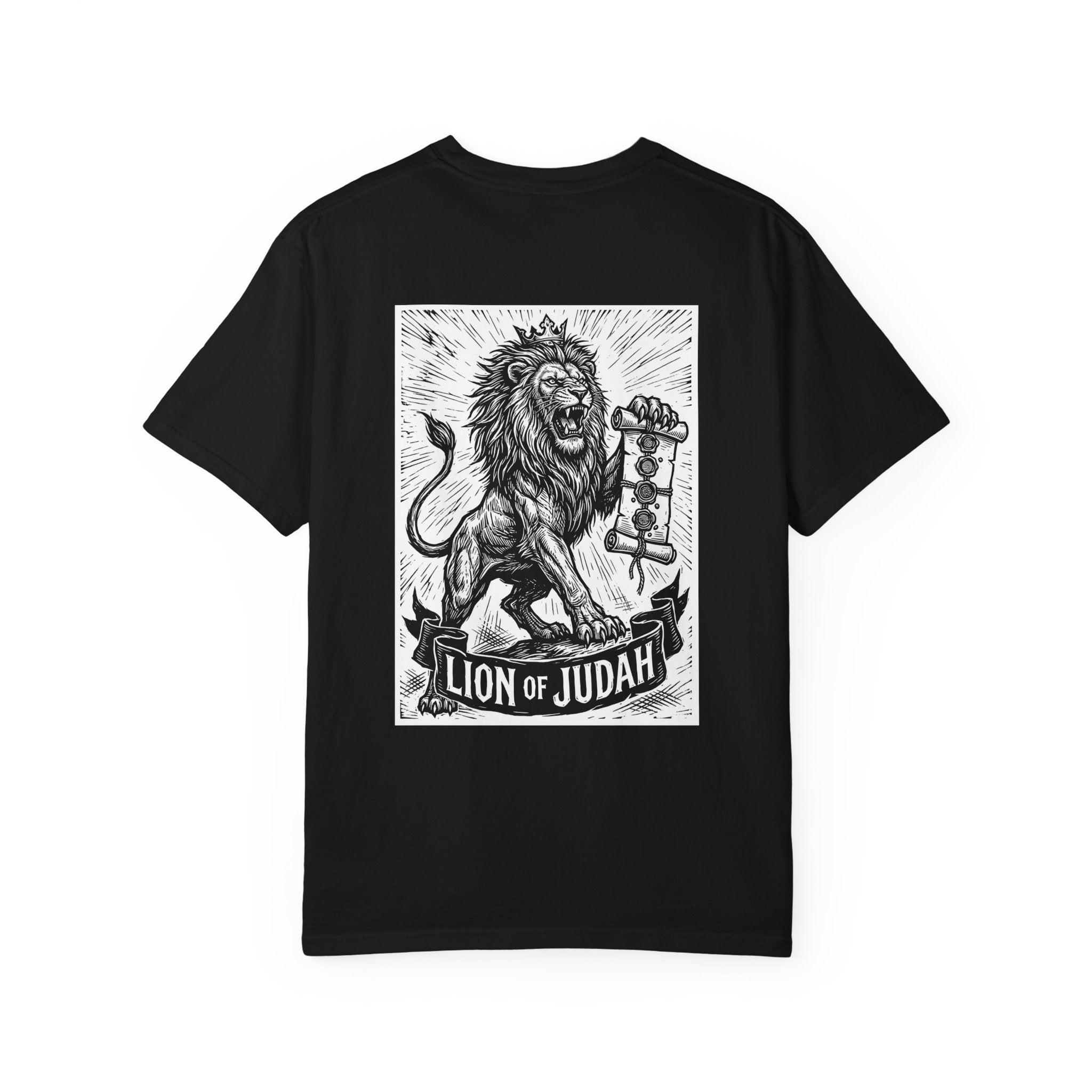 Lion of Judah T-Shirt — Graphic Christian Faith Tee with Flame Logo