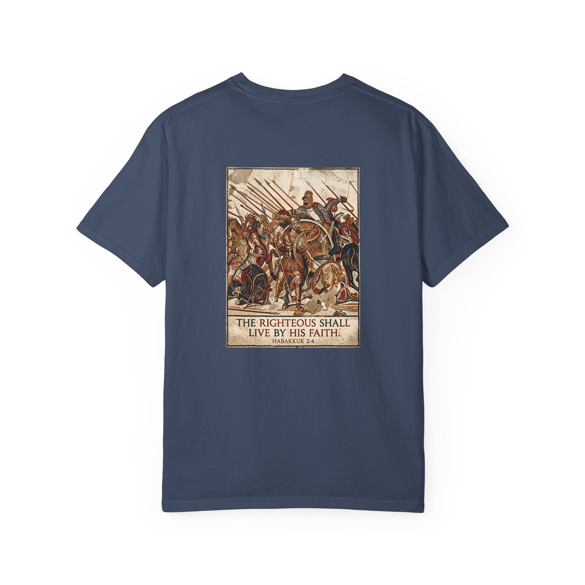 Faith Cross T‑Shirt — "The Righteous Shall Live by His Faith" Graphic Tee