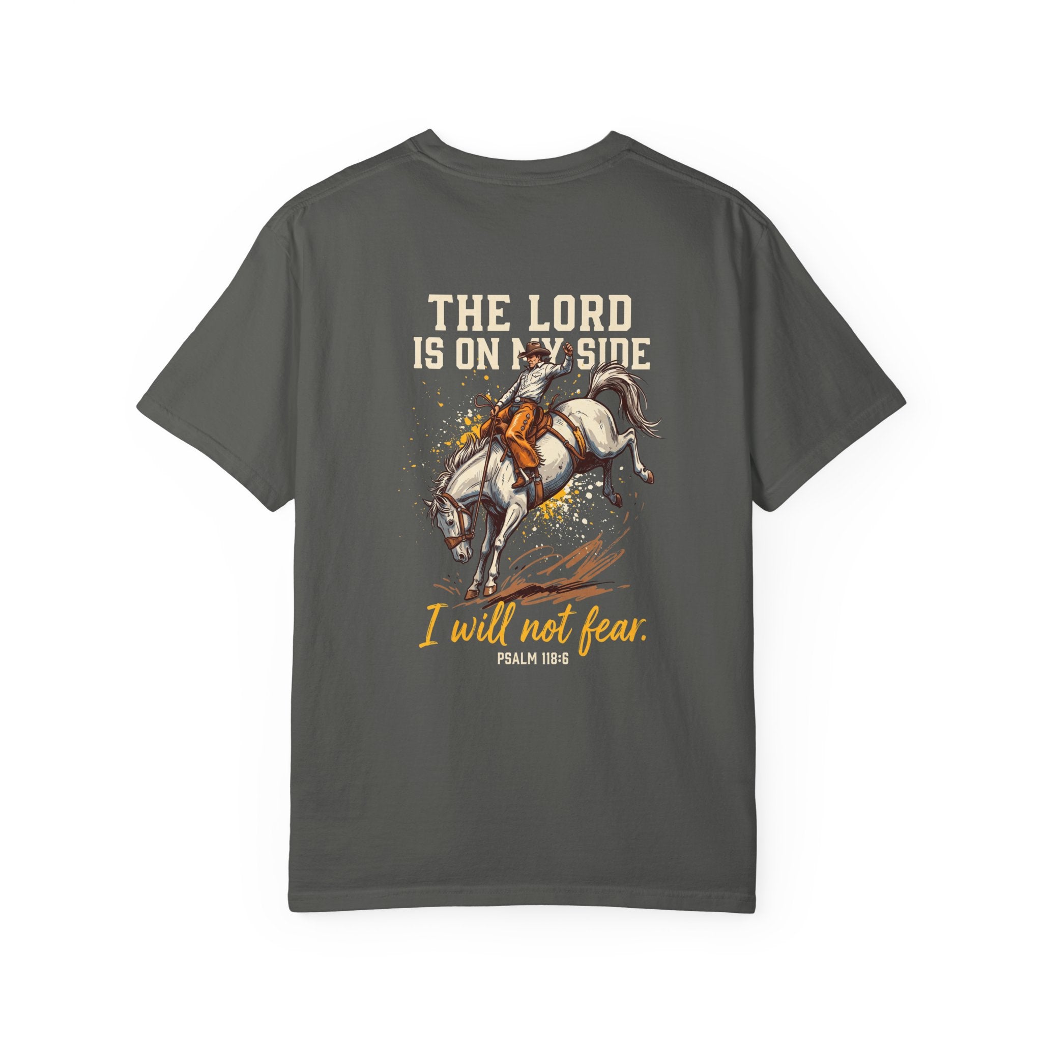 Christian Cross T-Shirt — "The Lord Is On My Side" Psalm 118:6 Graphic Tee