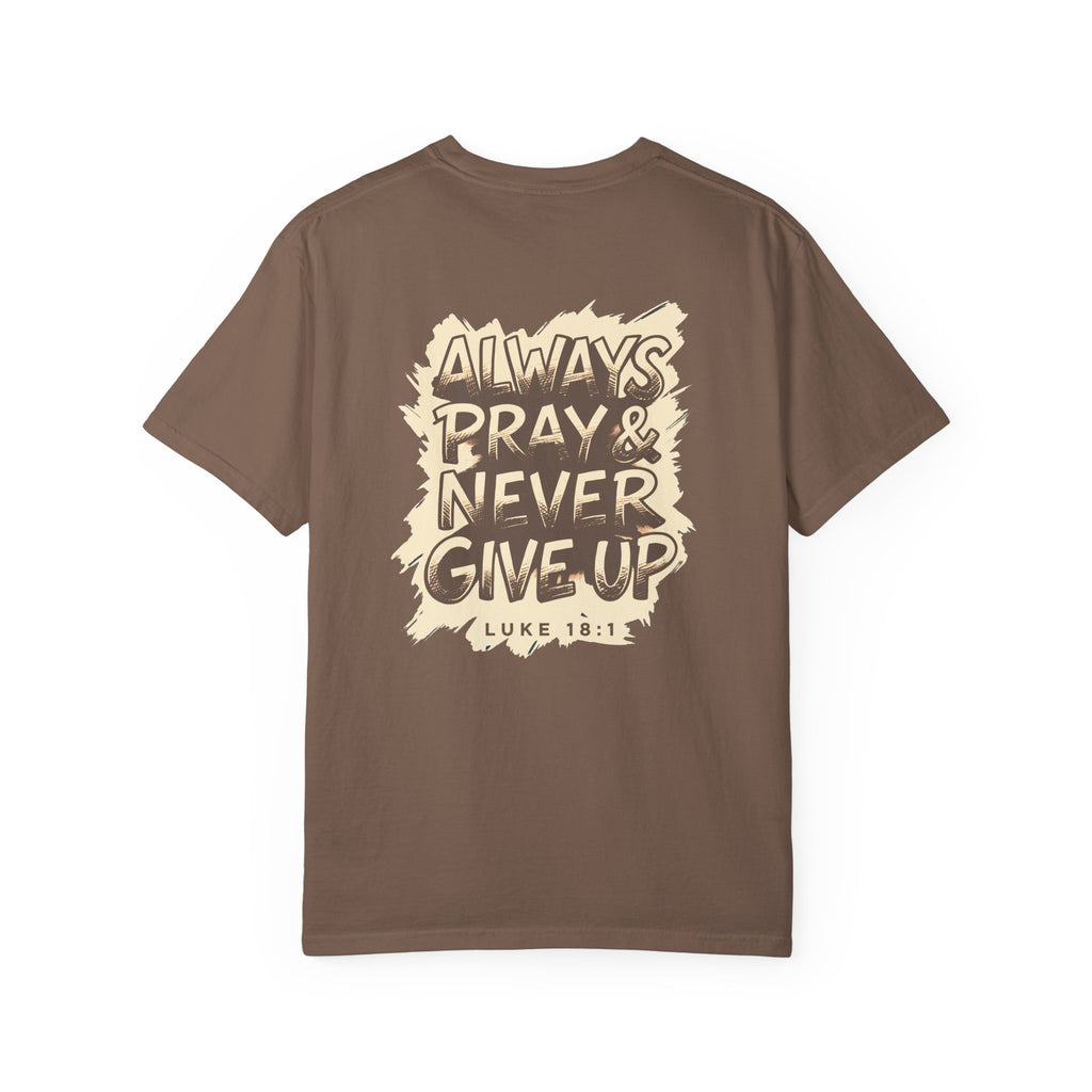 Never give up T-shirt | Christian Cross Tee