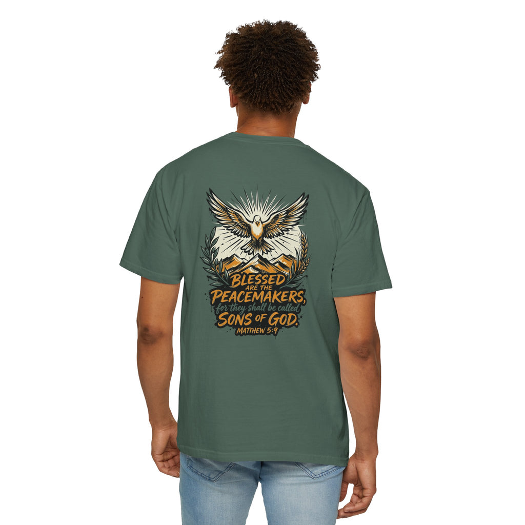 Blessed Peacemakers Dove T-Shirt — Matthew 5:9 Christian Tee