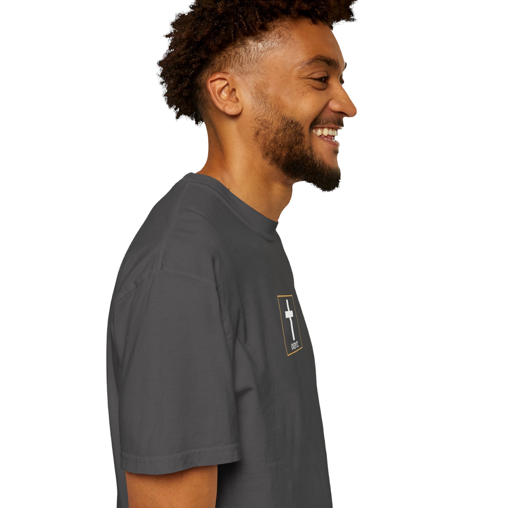 Christian Cross T-Shirt — "Follow Me and I Will Make You Fishers of Men" Back Graphic