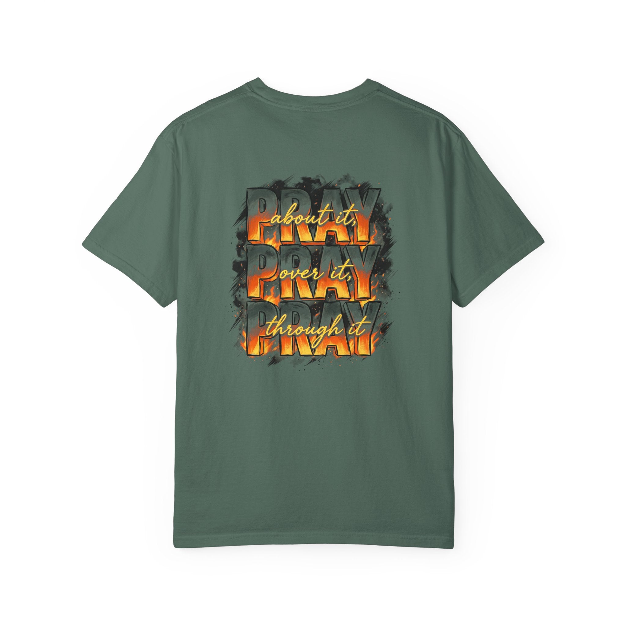 Prayer Graphic T-Shirt — “Pray About It” Cross Tee