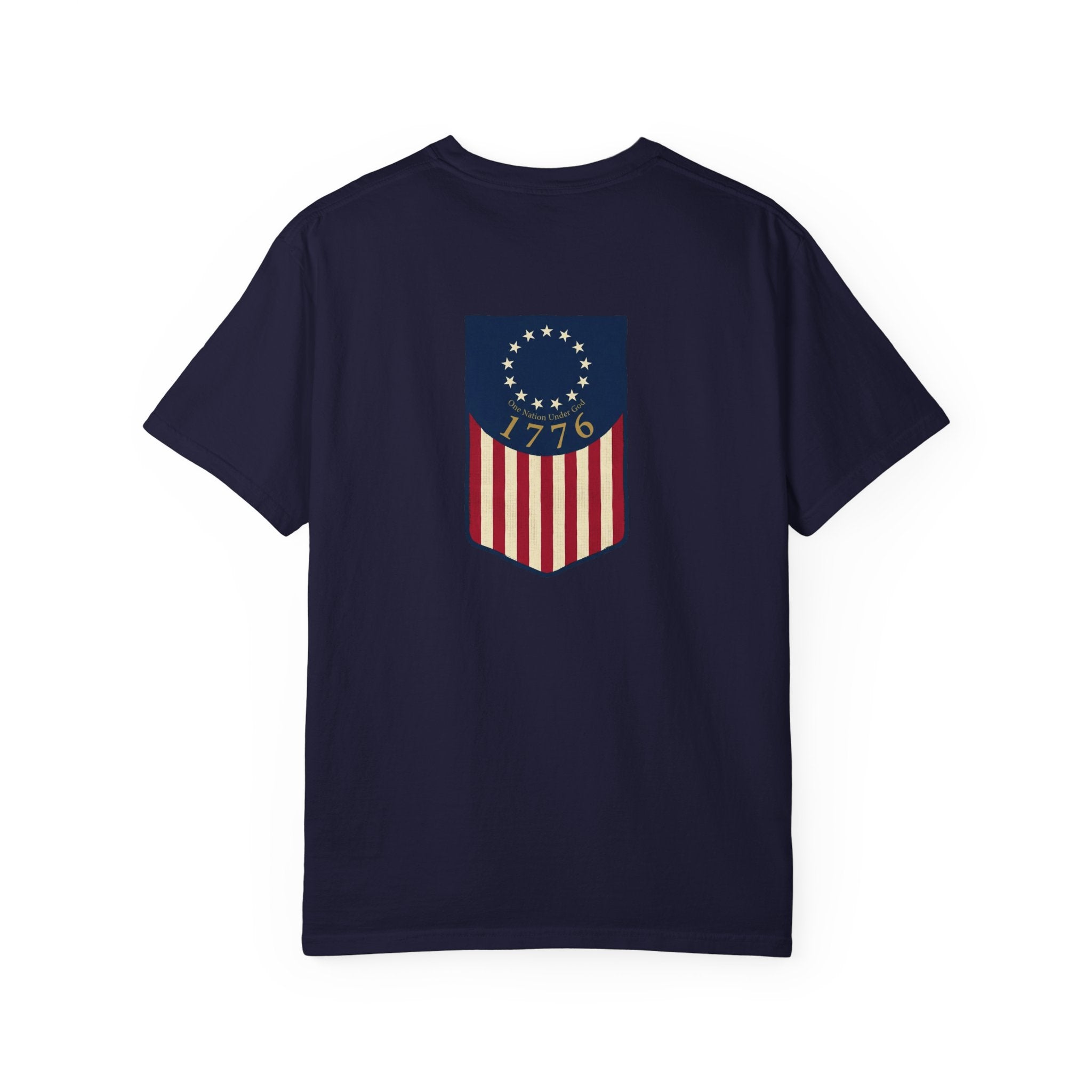 America 1776 Flag Badge T-Shirt