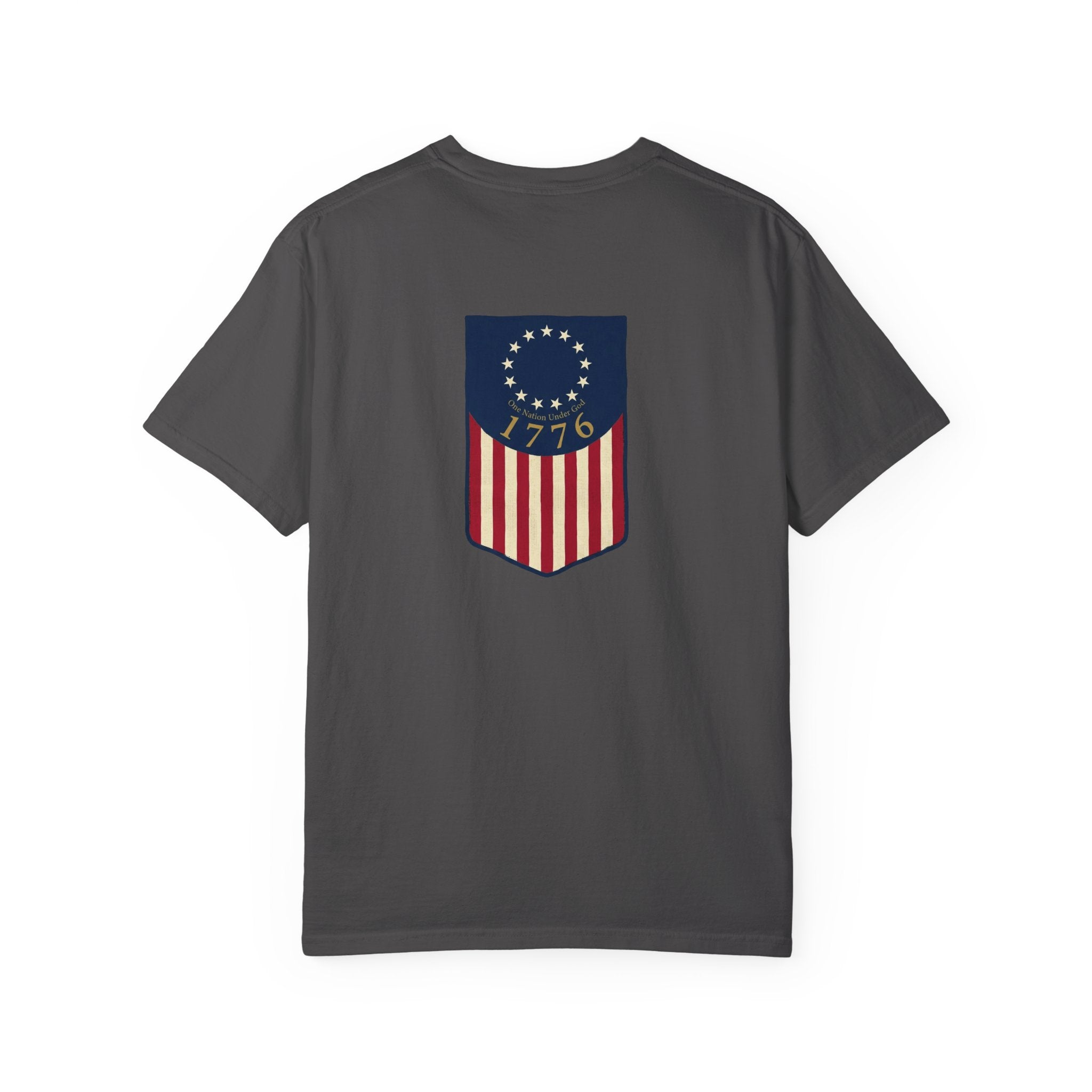 America 1776 Flag Badge T-Shirt