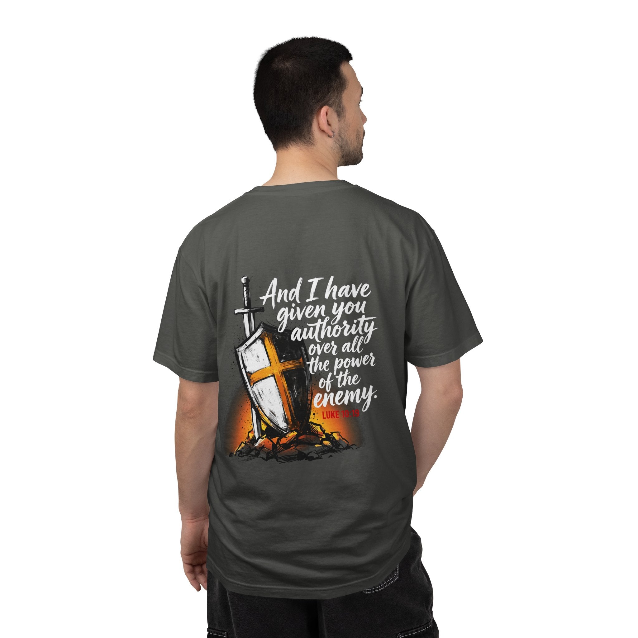 Christian Cross T-Shirt — 'I Have Given You Authority' Graphic Tee
