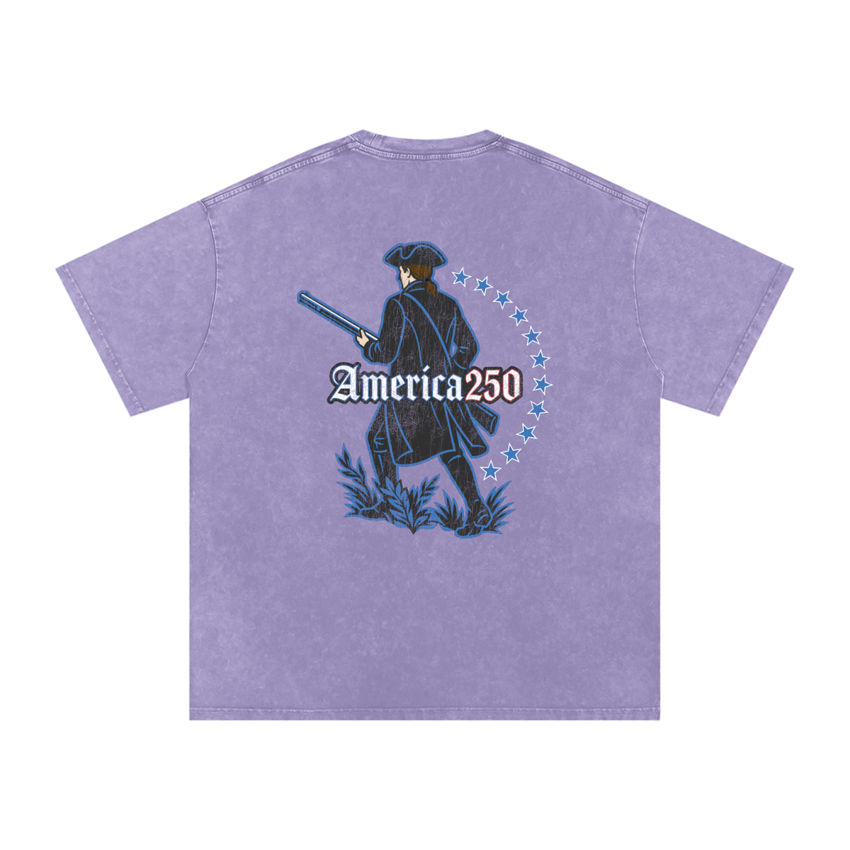 America Snow Washed Oversized Cotton T-Shirt