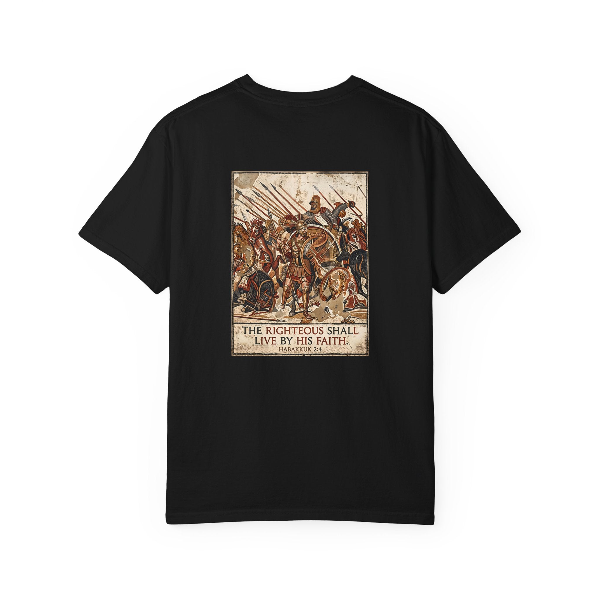 Faith Cross T‑Shirt — "The Righteous Shall Live by His Faith" Graphic Tee