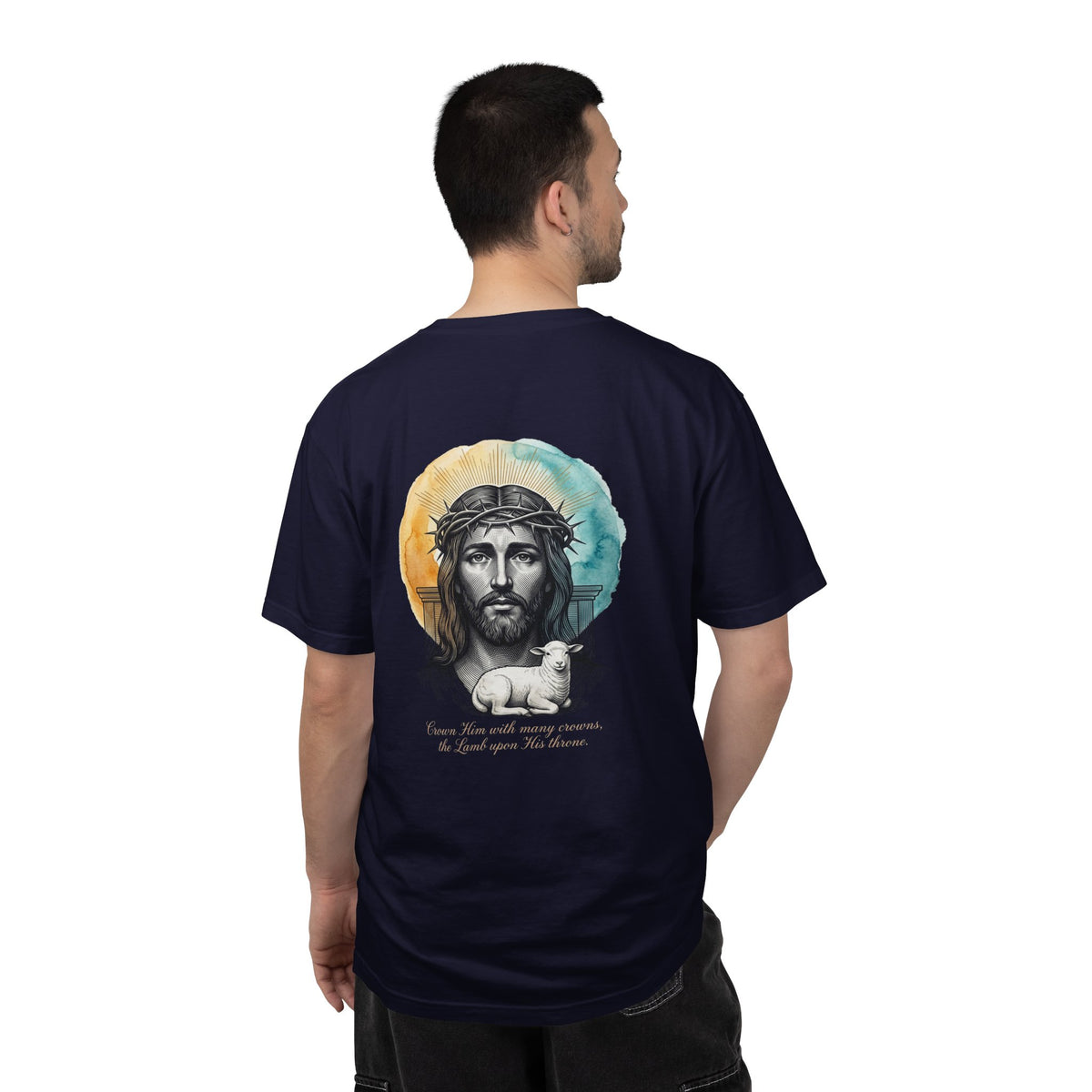 Christian Cross T-Shirt — Jesus with Lamb Graphic Tee