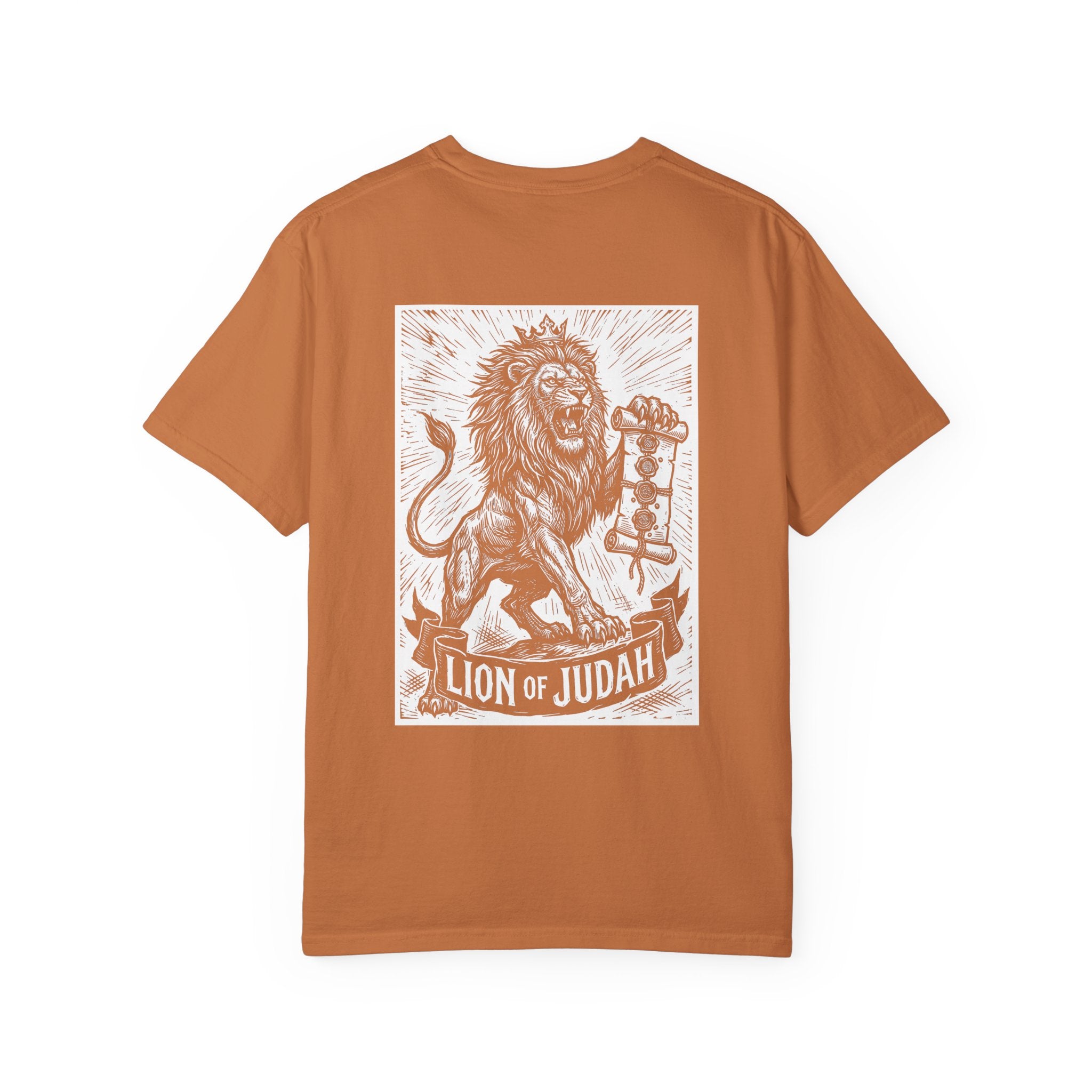 Lion of Judah T-Shirt — Graphic Christian Faith Tee with Flame Logo