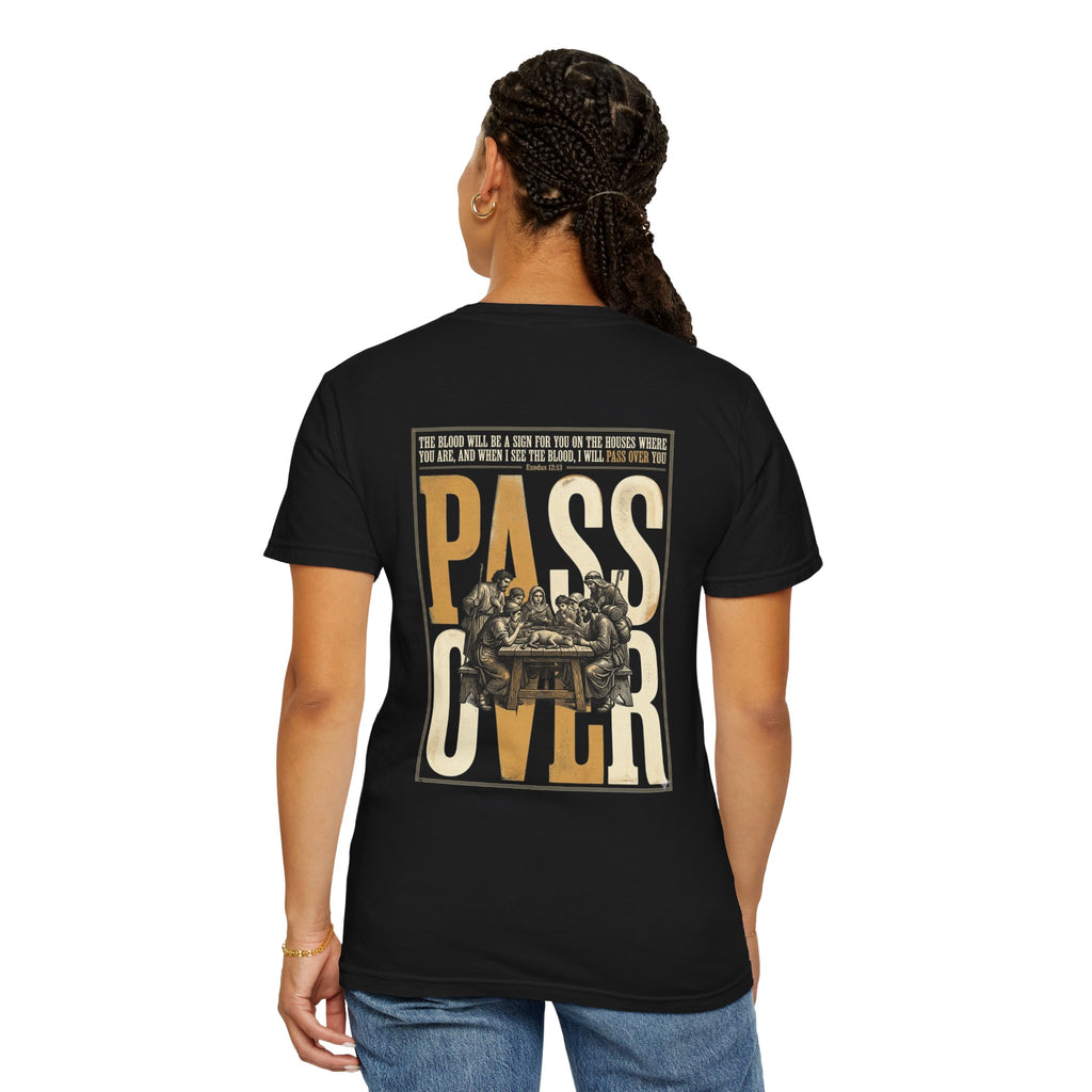 T-Shirt — "Pass Over" Vintage Seder Illustration Religious Holiday Tee