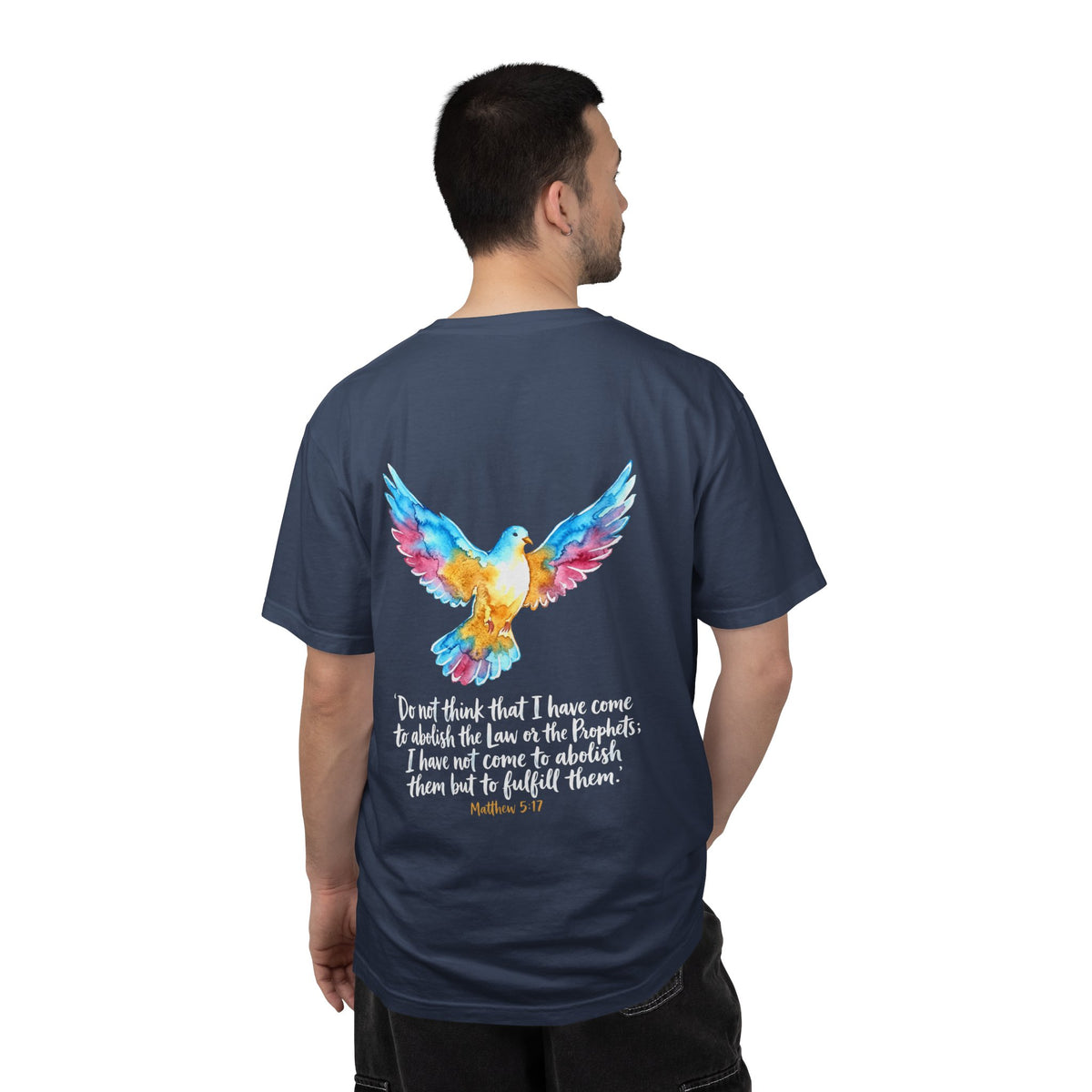 Christian Dove T-Shirt — Matthew 5:17 Bible Verse Tee