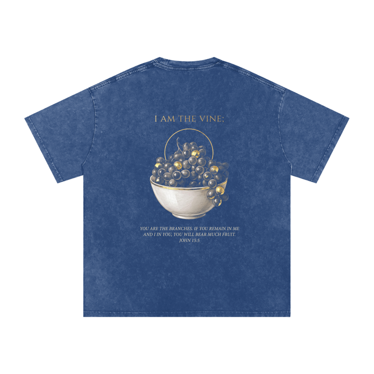 I am the Vine Snow Washed Oversized Cotton T-Shirt