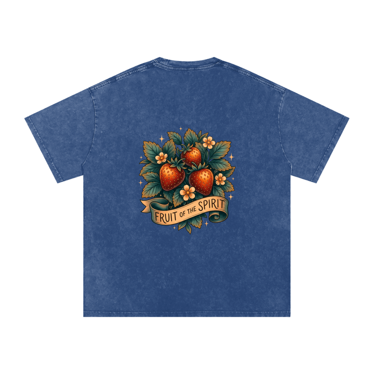 Fruit of the Spirt Snow Washed Oversized Cotton T-Shirt