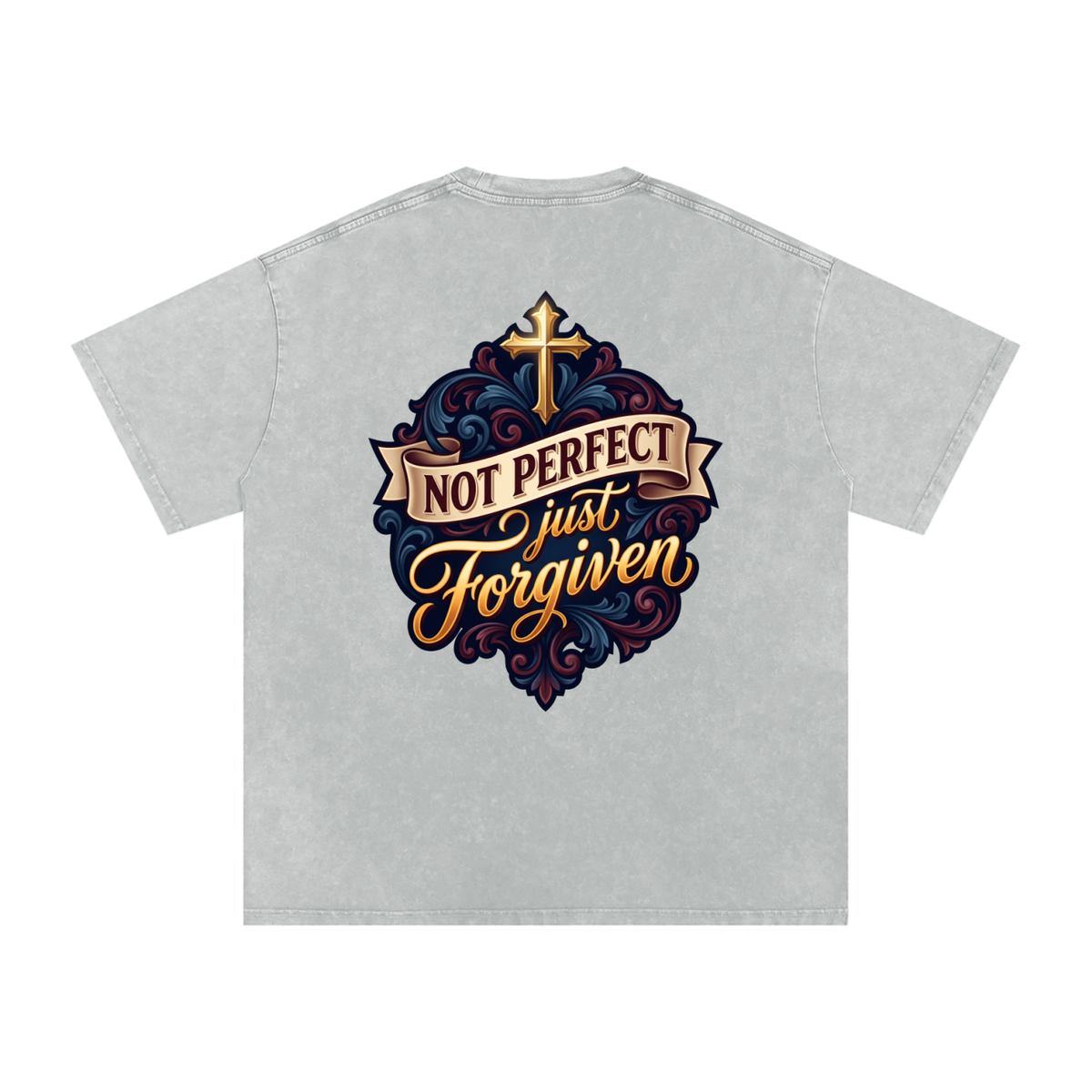 Forgiven Snow Washed Oversized Cotton T-Shirt
