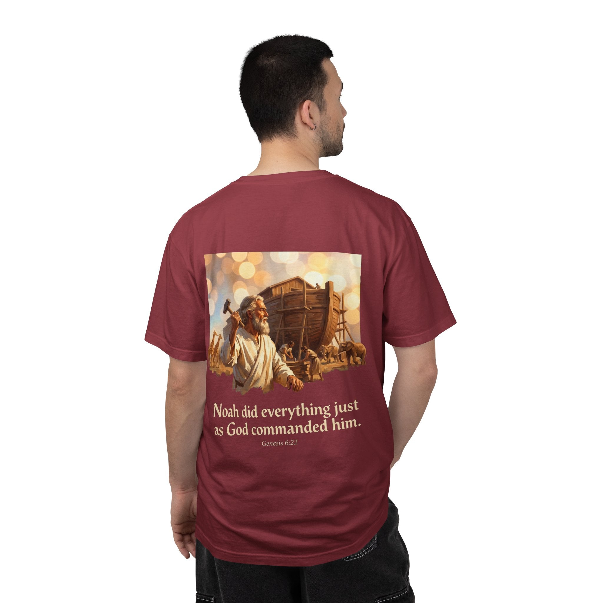 Noah's Ark Faith T-Shirt — "Noah did everything just as God commanded him."