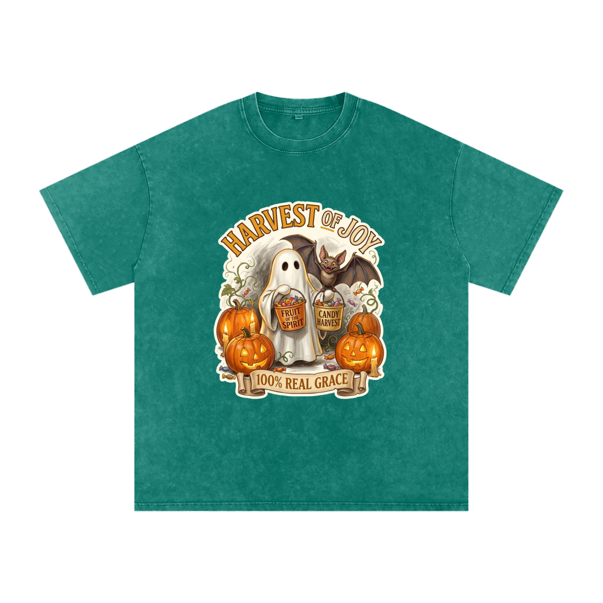 Candy Snow Washed Oversized Cotton T-Shirt