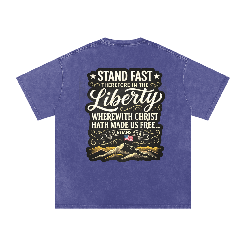 Liberty Snow Washed Oversized Cotton T-Shirt