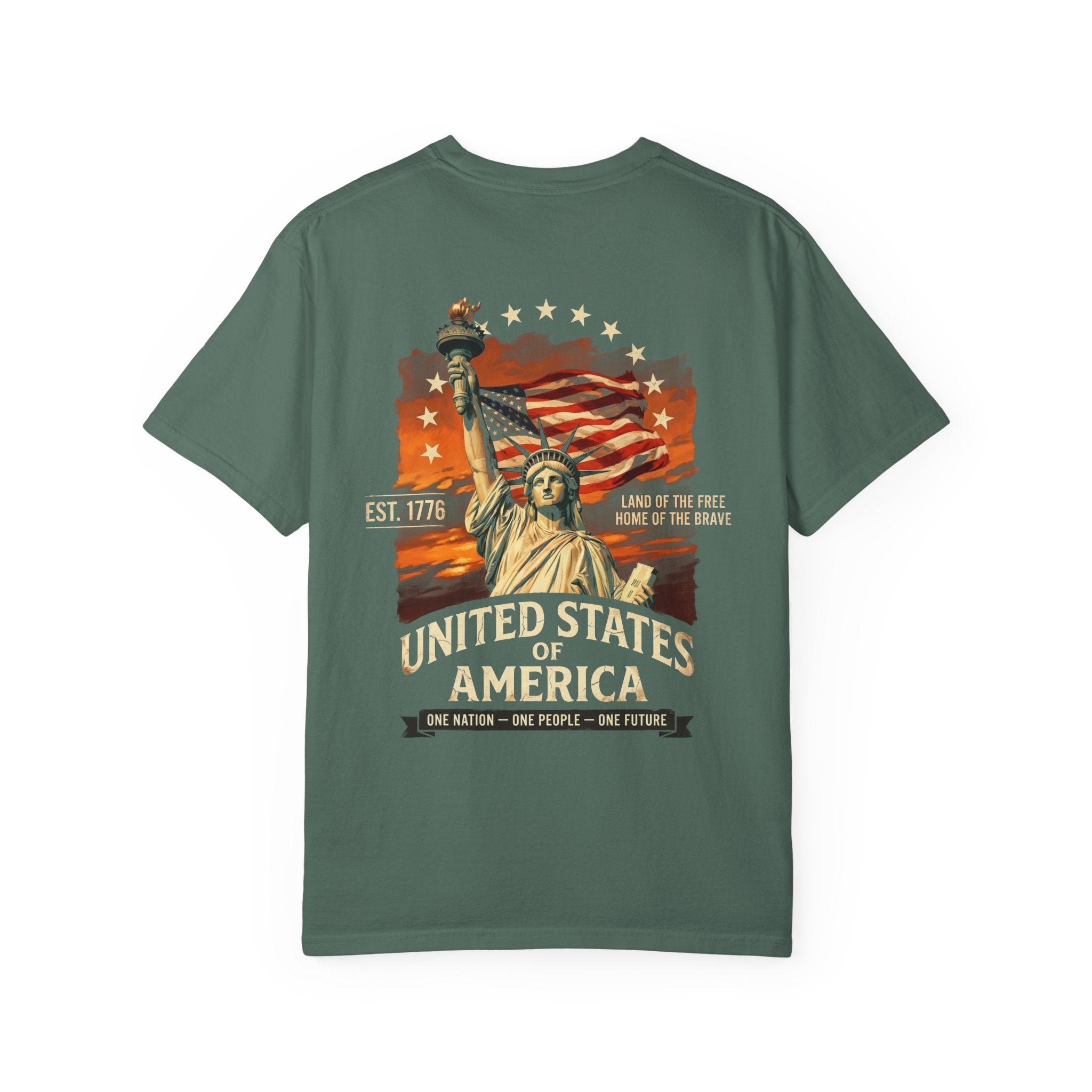 America Graphic T-Shirt — United States Statue of Liberty Patriotic Tee