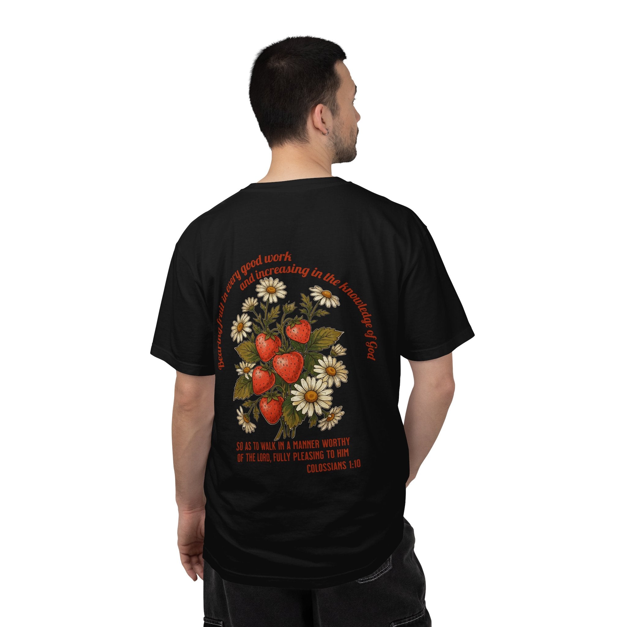 Floral Cross Tee — 'Seeds of a Very Good Work' Christian Graphic T-Shirt