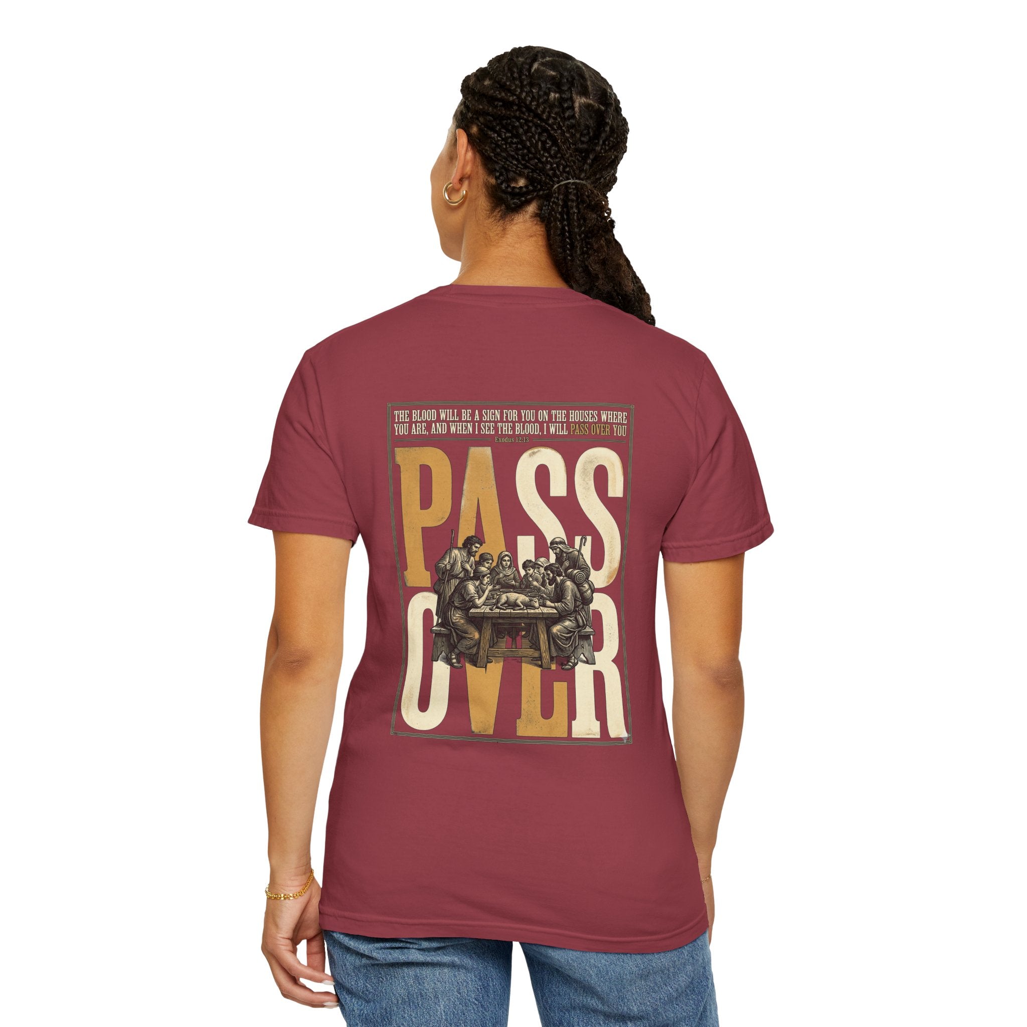 T-Shirt — "Pass Over" Vintage Seder Illustration Religious Holiday Tee