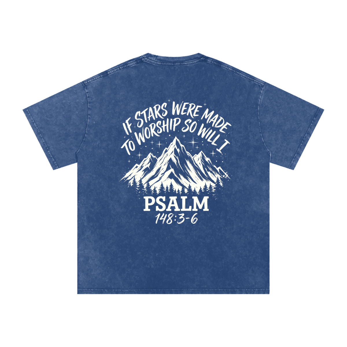Move Mountains Snow Washed Oversized Cotton T-Shirt