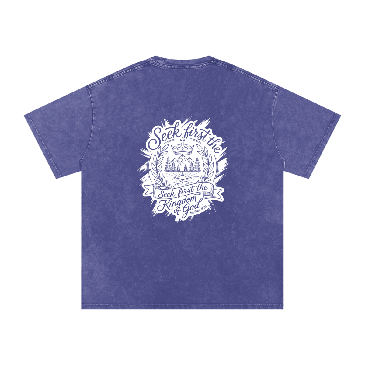 Seek first Snow Washed Oversized Cotton T-Shirt