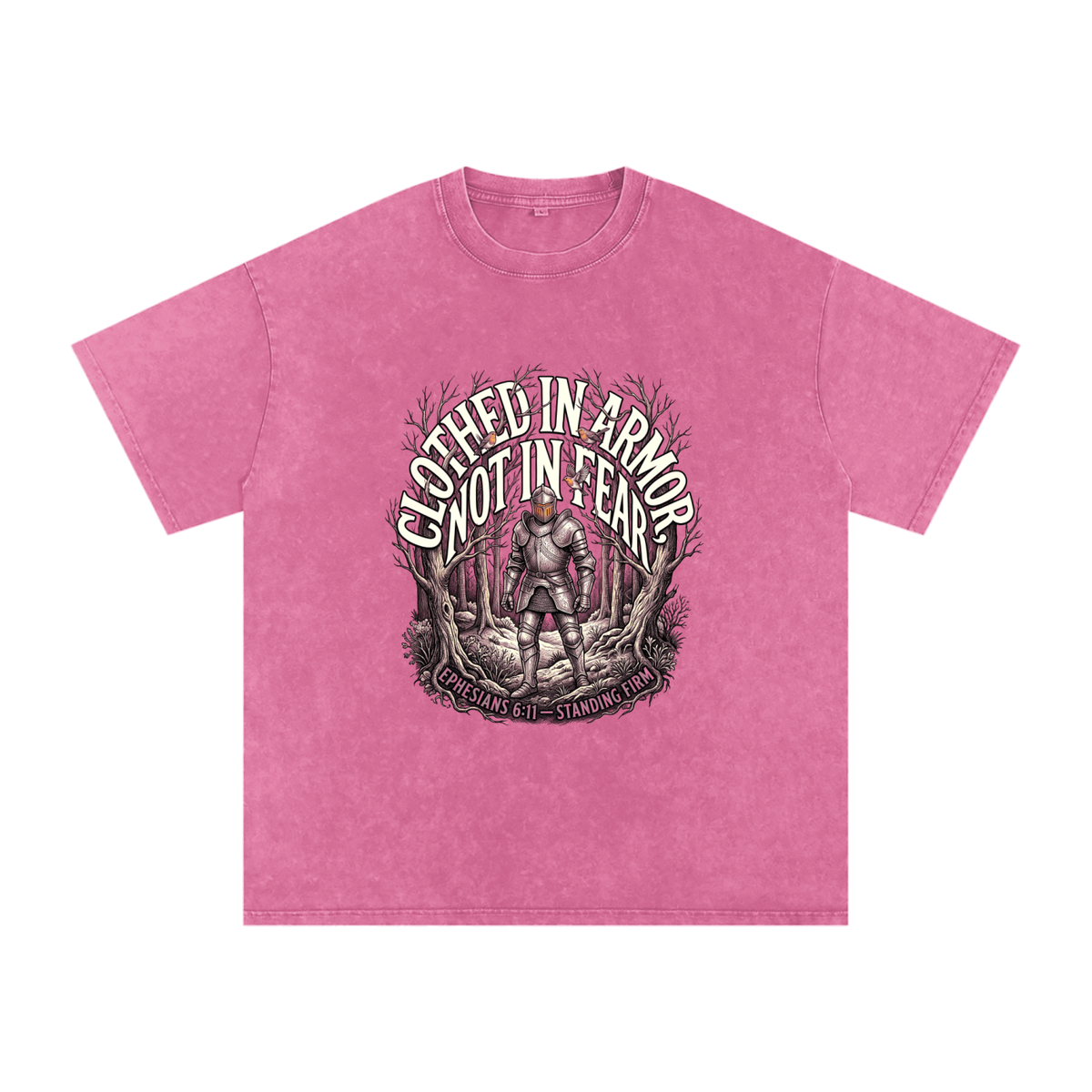 Knight Snow Washed Oversized Cotton T-Shirt
