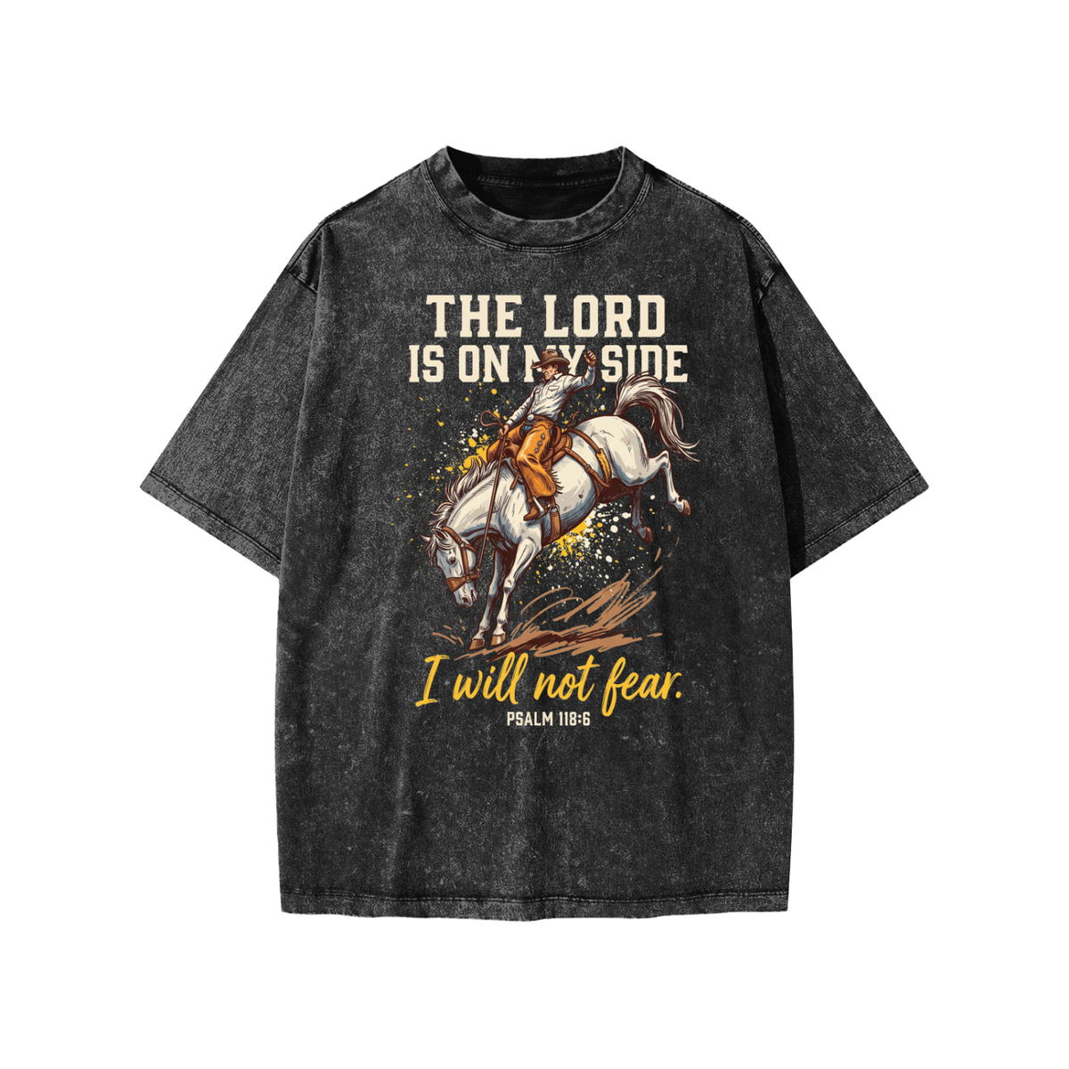 I Will Not Fear Snow Washed Kids' T-Shirt