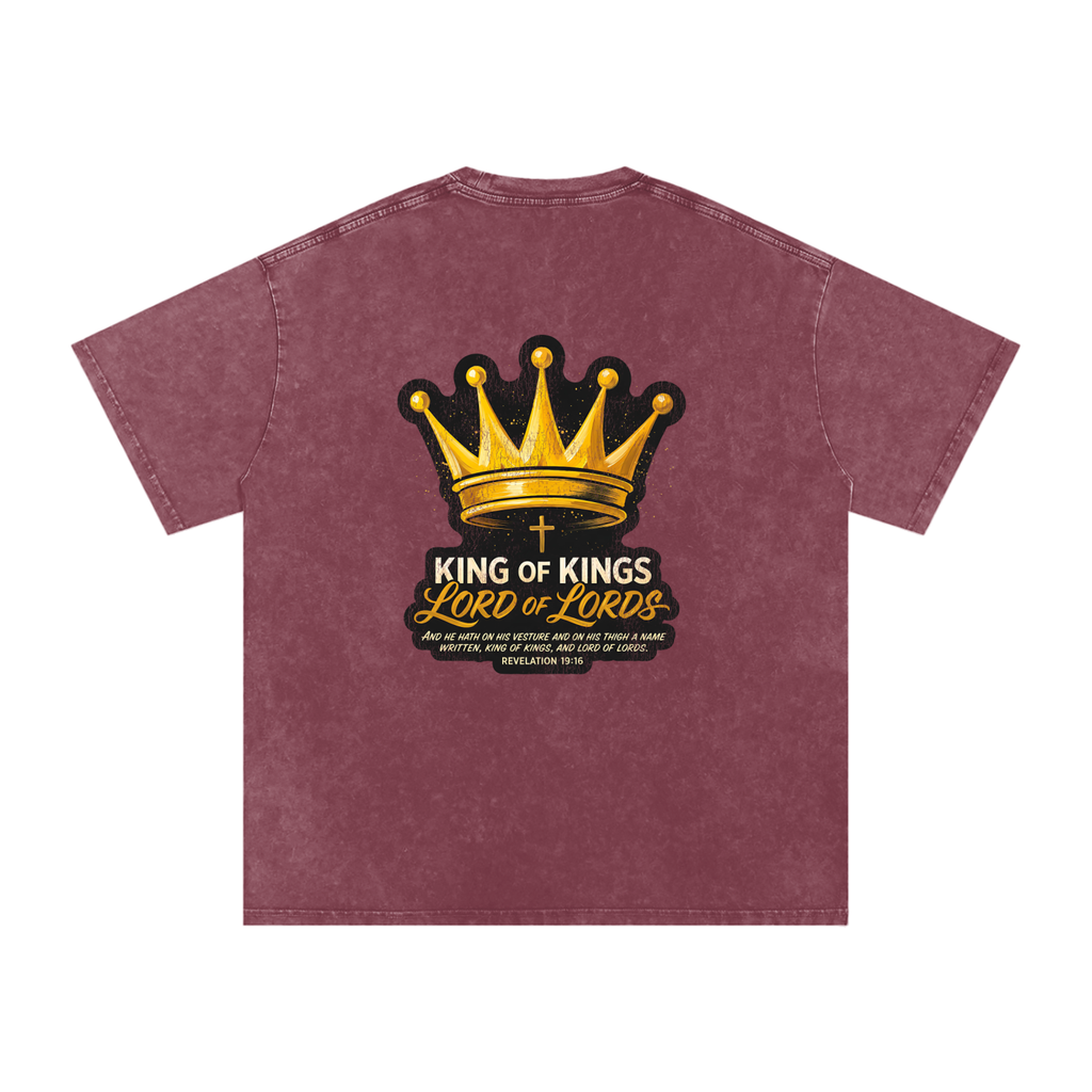 Lord of Lords Snow Washed Oversized Cotton T-Shirt