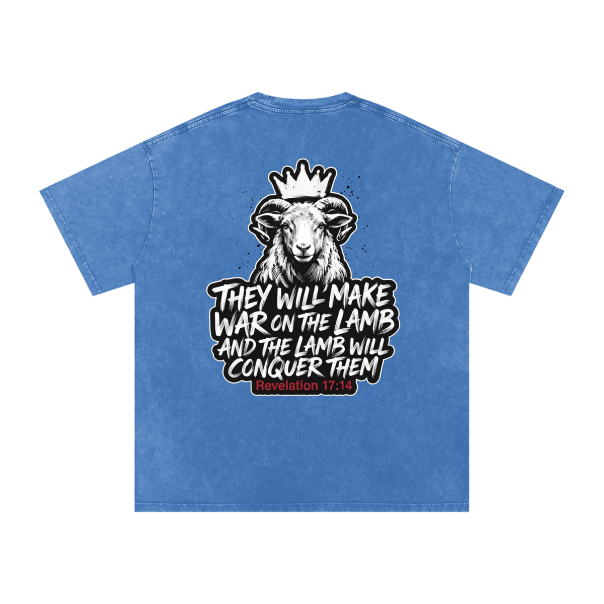 Lamb Snow Washed Oversized Cotton T-Shirt