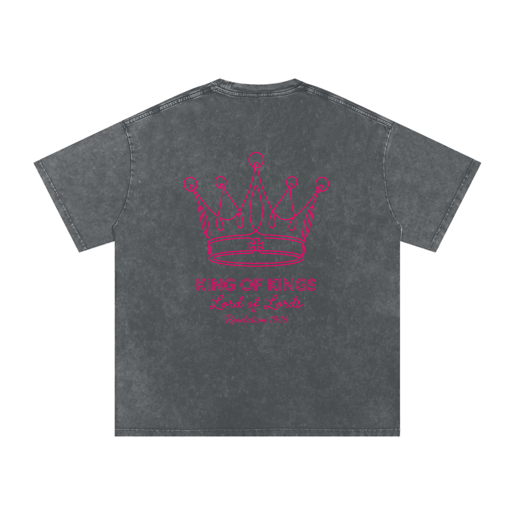 Snow Washed Oversized Cotton T-Shirt