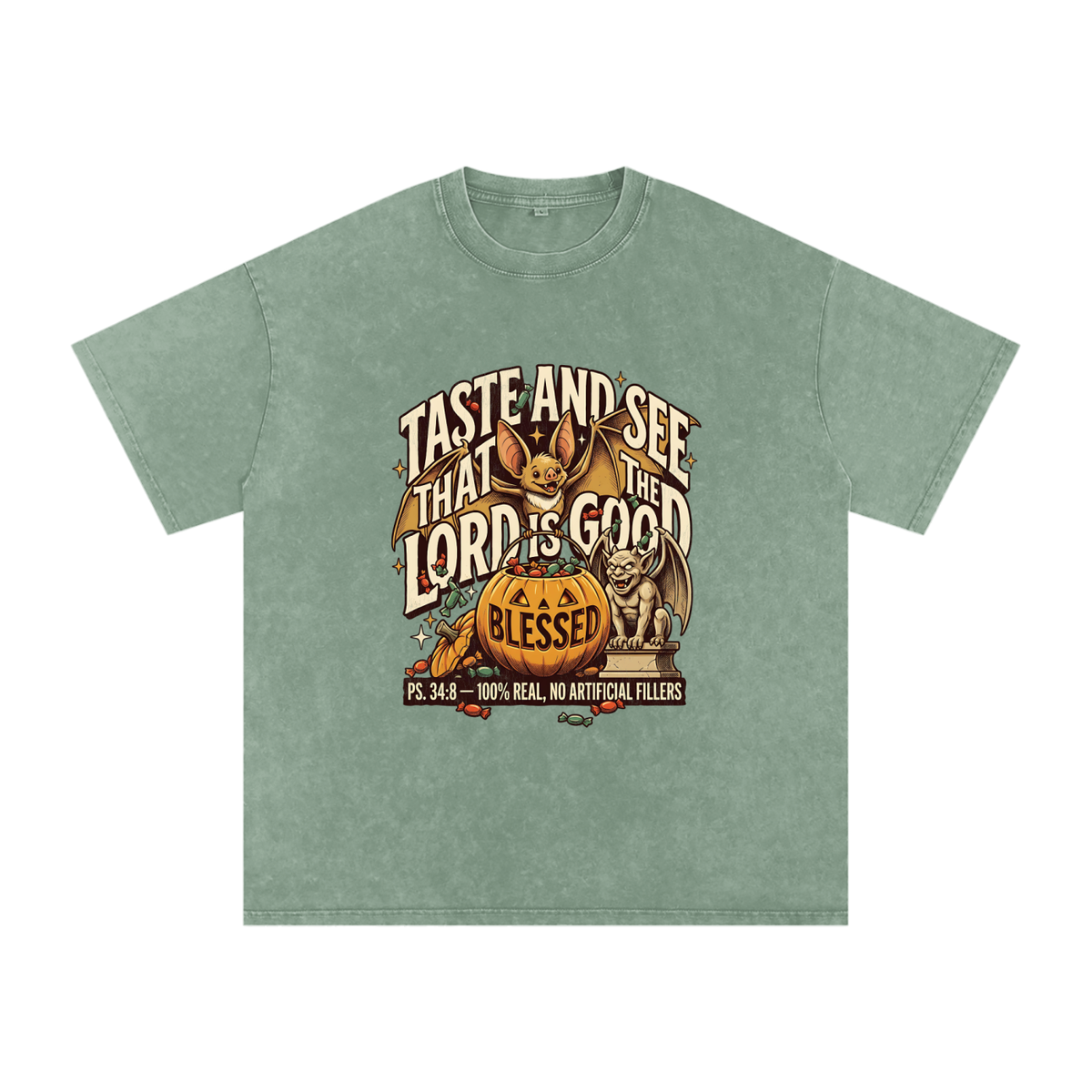 Taste Snow Washed Oversized Cotton T-Shirt