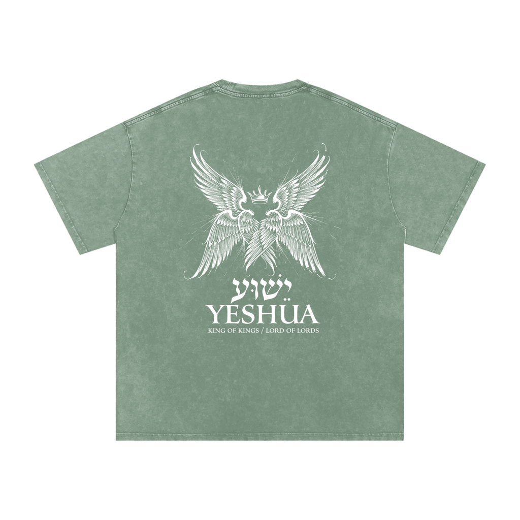 Yeshua Snow Washed Oversized Cotton T-Shirt